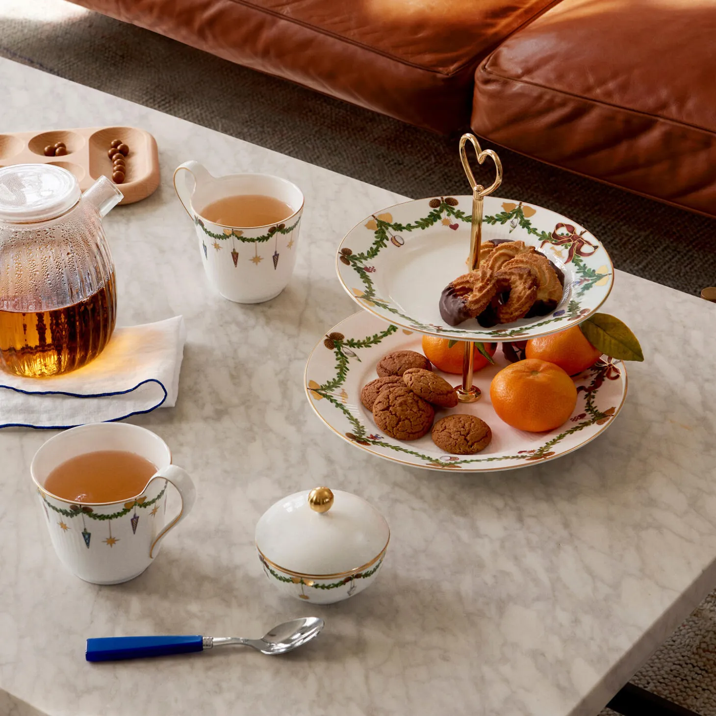 Stjerne Riflet Jul étagère