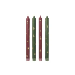 Stjerne Riflet Julelys 4 stk.