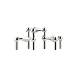 STOFF Nagel lysestage, krom