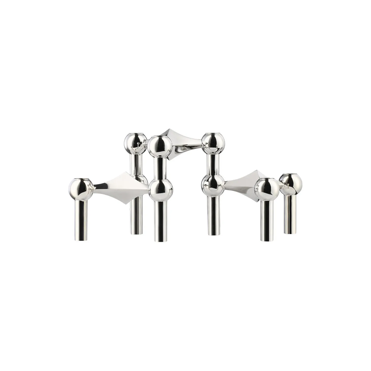 STOFF Nagel lysestage, krom