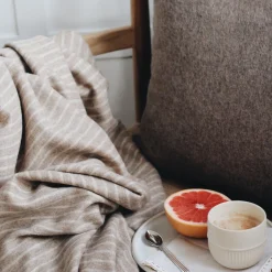 Stripes plaid, camel