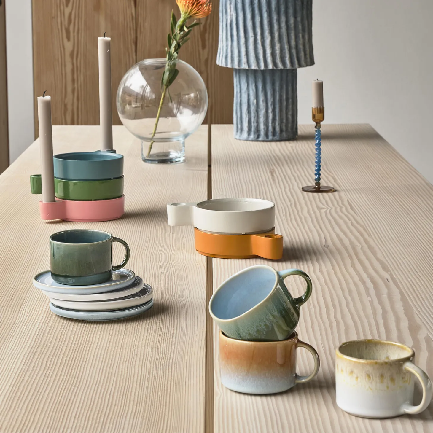 Styles espressokop 2 stk., grøn/blå