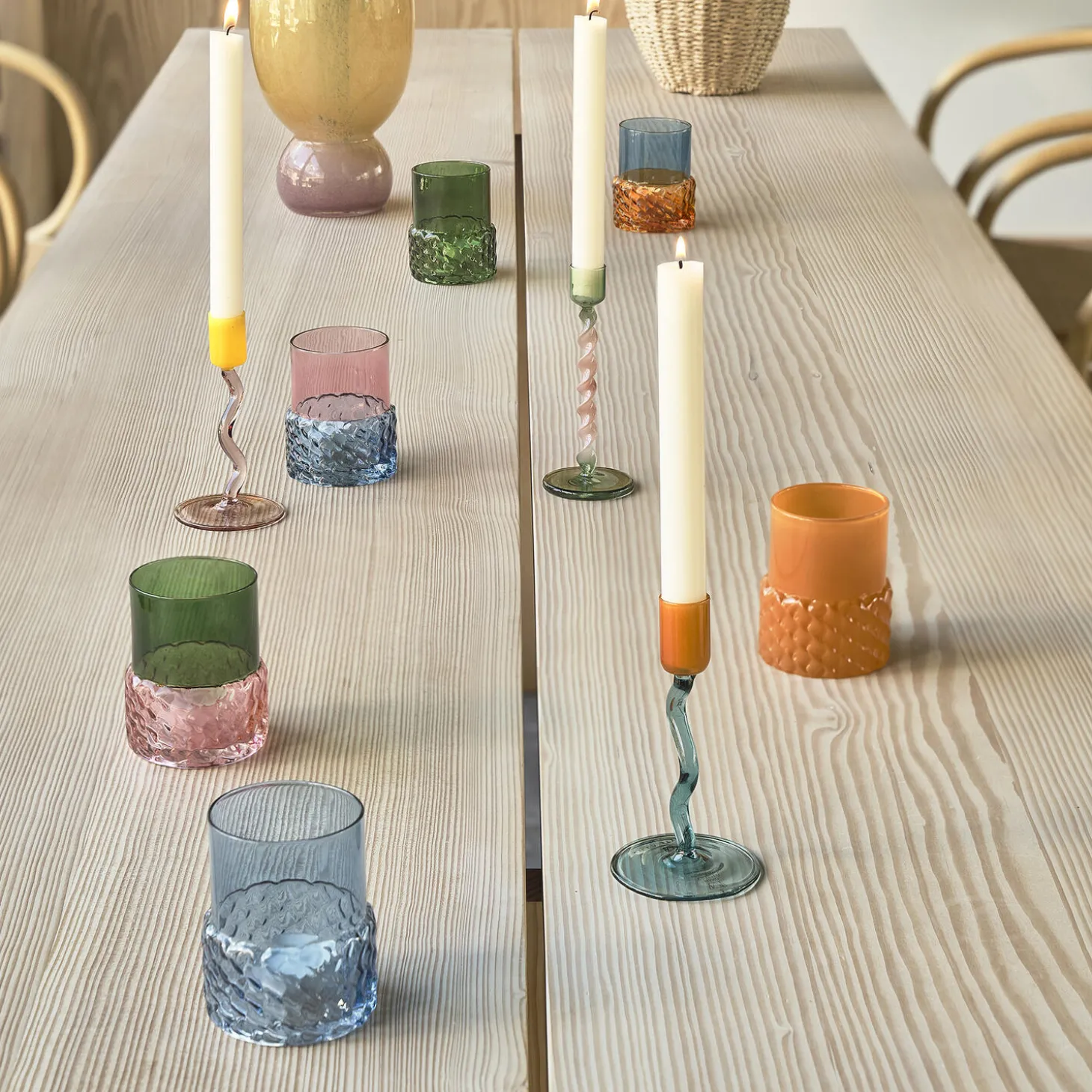 Styles Fyrfadsstage, blå