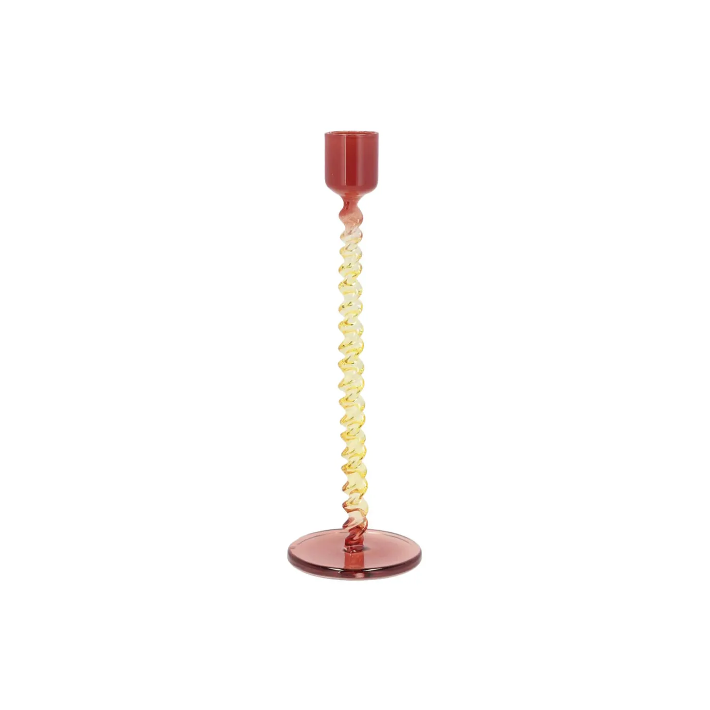 Styles glaslysestage, red/yellow