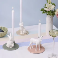 Sweet Stories lysestage med hjortekid, lyserød