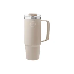 Thermo Cup With Straw, cream beige