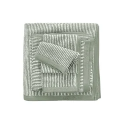Timeless Tone Stripe håndklæde, green/off-white