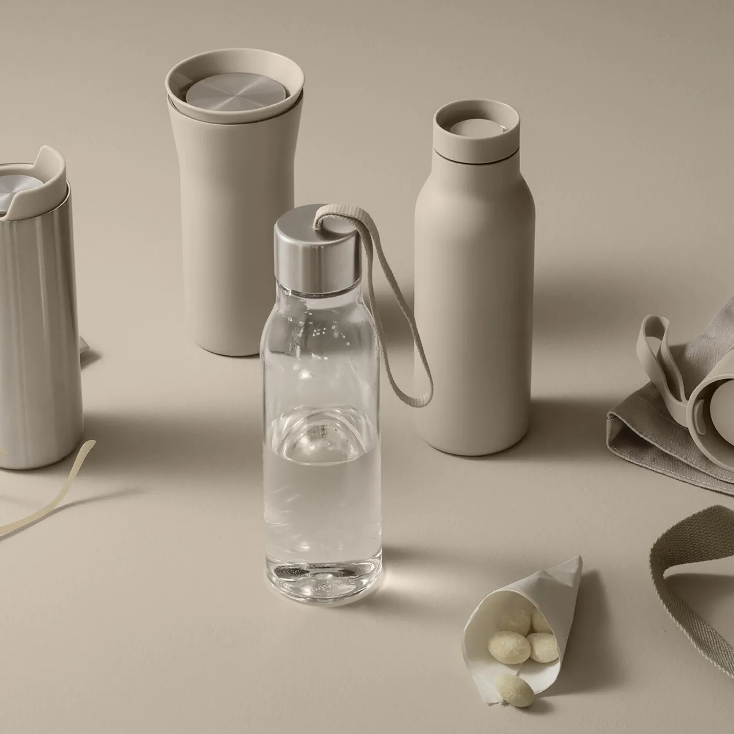 Urban termoflaske, pearl beige