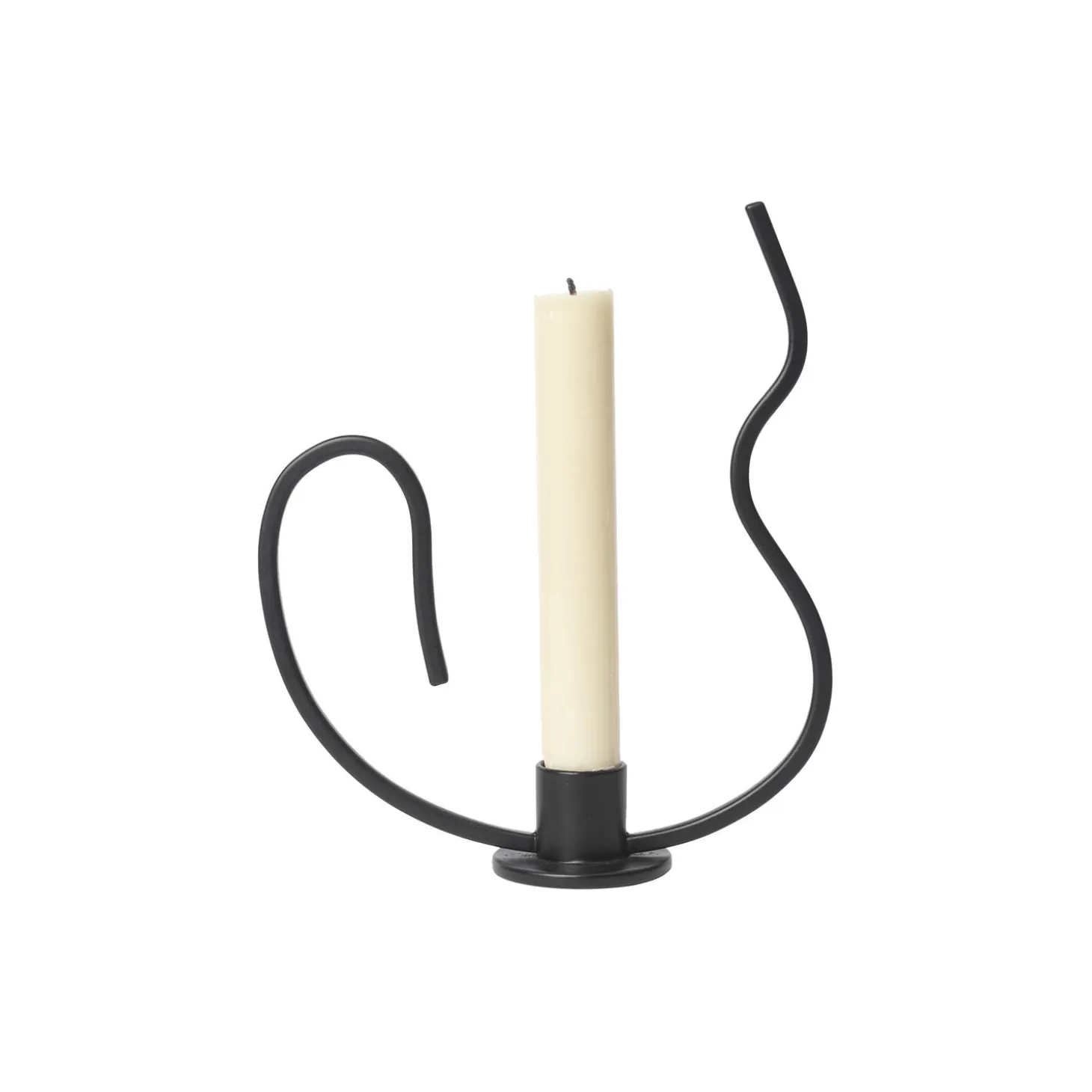 Valse Lysestage Lav, black