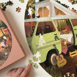 Van Life - rundt puslespil med 1000 brikker