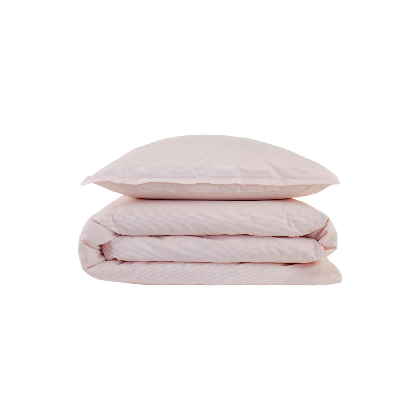 Vintage strib sengetøj, fersken