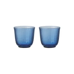 Waves vandglas lav 2 stk., blå